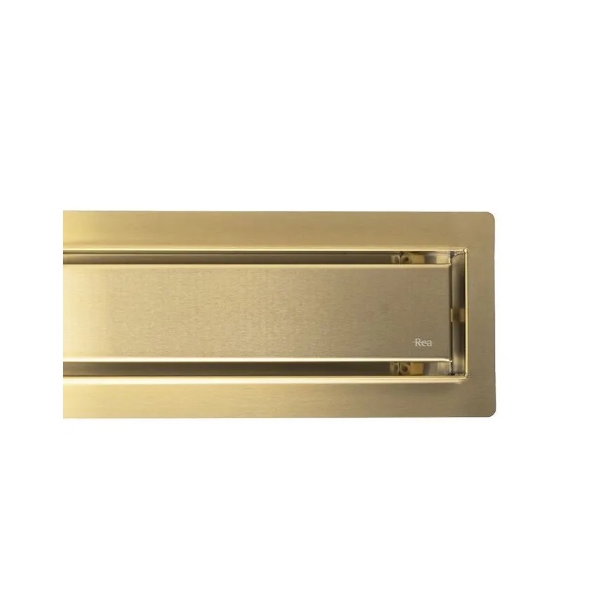 REA-G2702 - Avloppsränna NEOX PRO 70 cm, rostfritt stål/borstad guld