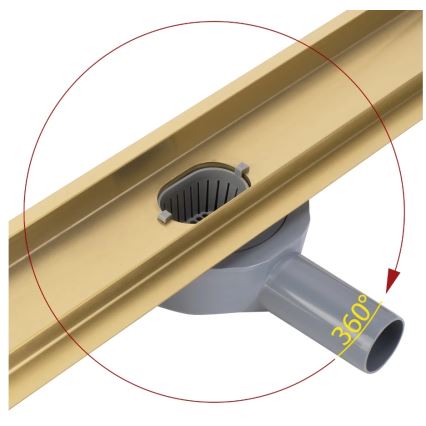 REA-G2704 - Avloppsränna NEOX PRO 90 cm rostfritt stål/borstad guld