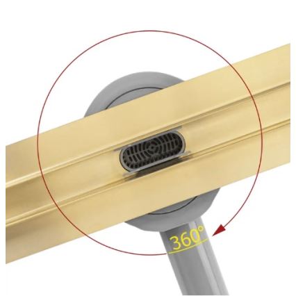 REA-G2714 - Avloppsränna NEOX SLIM 70 cm rostfritt stål/borstad guld