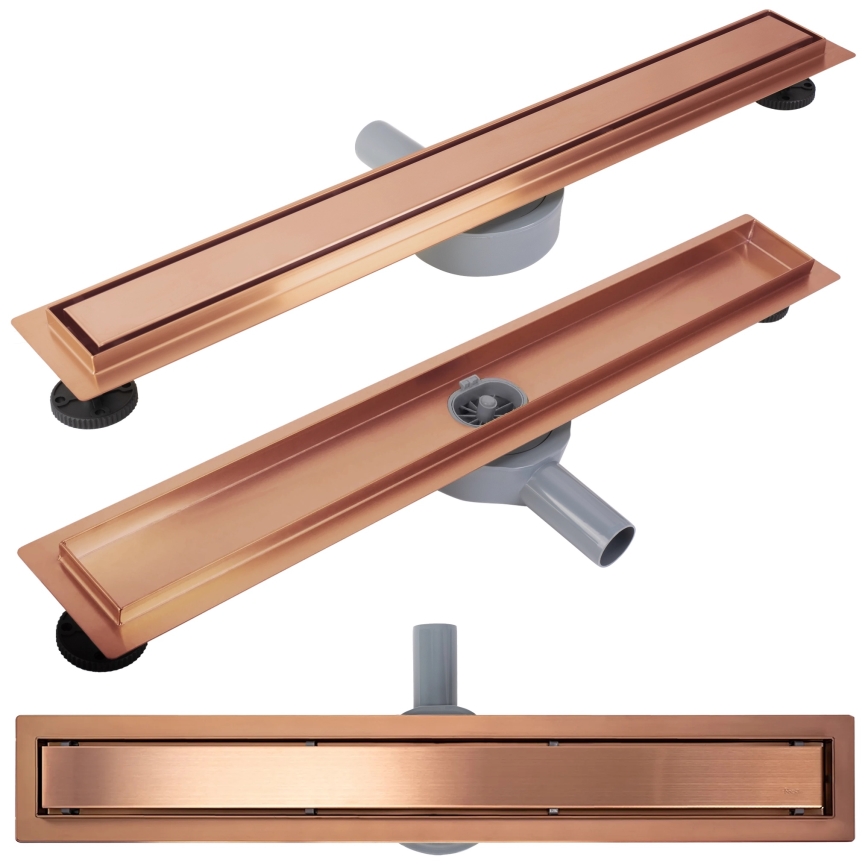 REA-G4801 - Linjär avloppsränna NEOX PRO 70 cm, borstad koppar