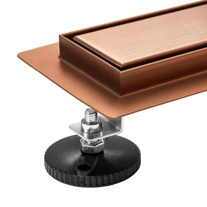 REA-G4802 - Linjär avloppsränna NEOX PRO 80 cm borstad koppar