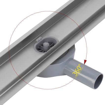 REA-G5810 - Avloppsränna NEOX PRO 90 cm nickel