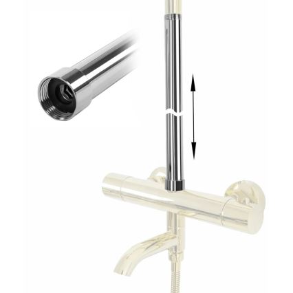 REA-K0881 - Förlängningsstång för dusch-/badset, 51,5 cm, blank krom
