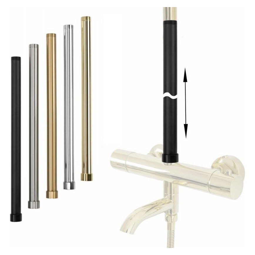 REA-K0891-Förlängningsstång för dusch/badkarsset 51,5 cm borstad guld
