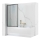 REA-K7633 - Vikbar badkarsvägg LAGOS 140x80 cm svart/klar