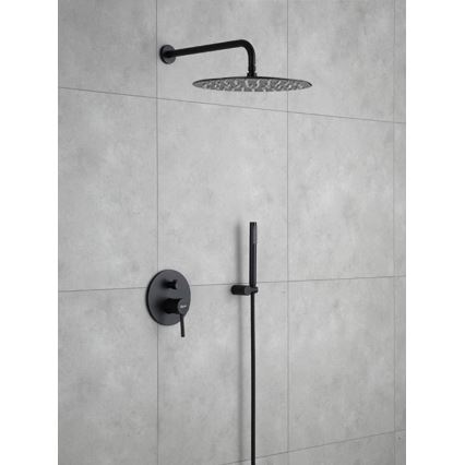 REA-P4100 - Duschset med infälld blandare LUNGO svart