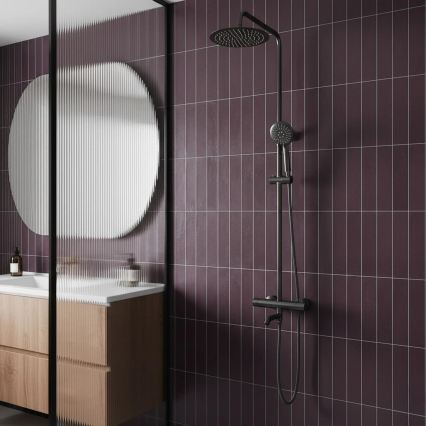 REA-P6386 - Duschset med termostatblandare LUNGO titan