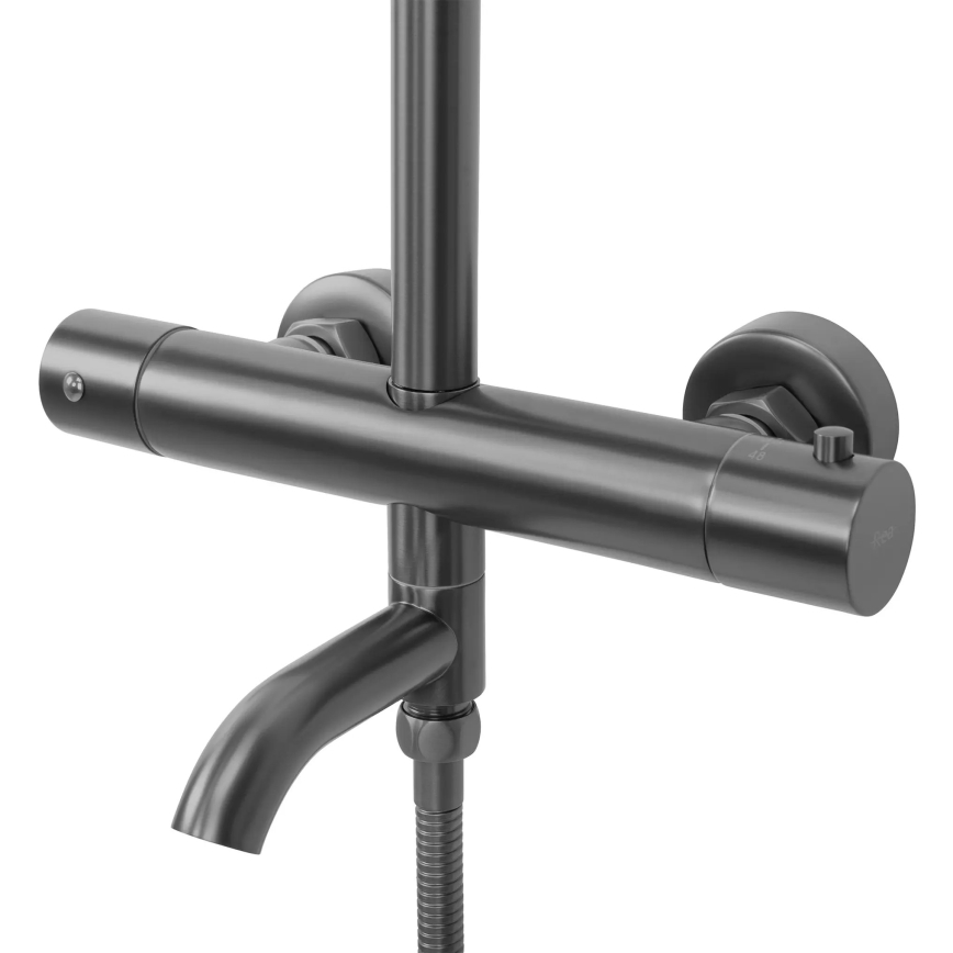 REA-P6386 - Duschset med termostatblandare LUNGO titan
