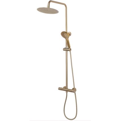 REA-P6602 - Duschset med termostatblandare VINCENT i borstad guld
