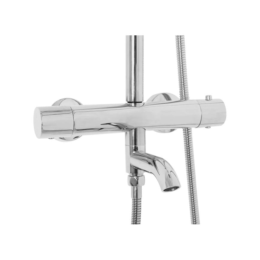REA-P6607 - Duschset med termostatblandare LUNGO, polerat krom