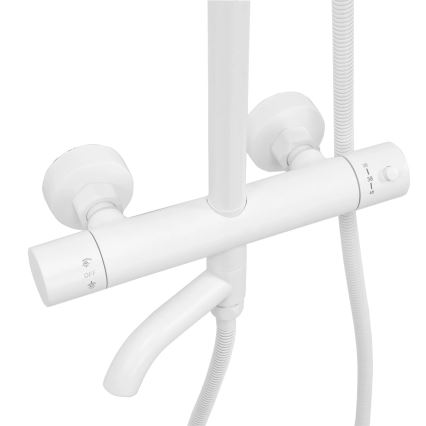 REA-P6608 - Duschset med termostatblandare LUNGO matt vit
