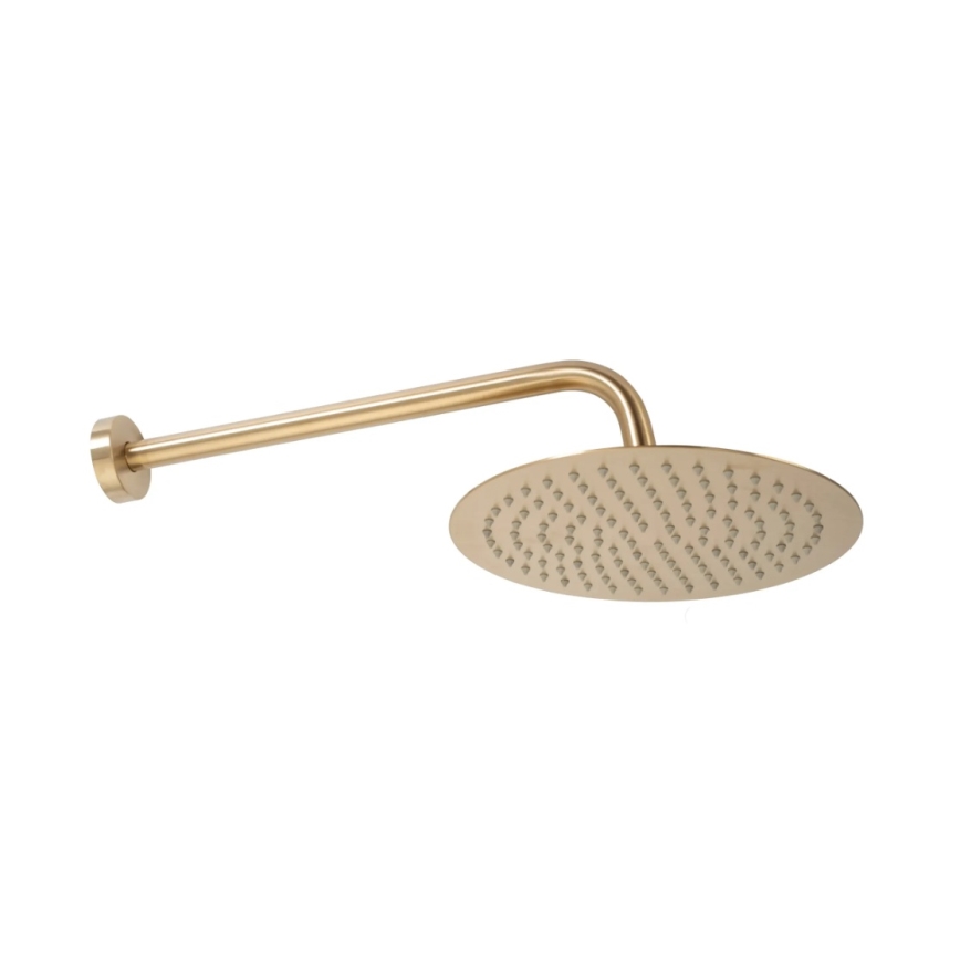 REA-P8551 - Duschset med termostatisk inbyggd blandare LUNGO i borstat guld