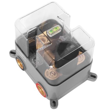 REA-P8551 - Duschset med termostatisk inbyggd blandare LUNGO i borstat guld