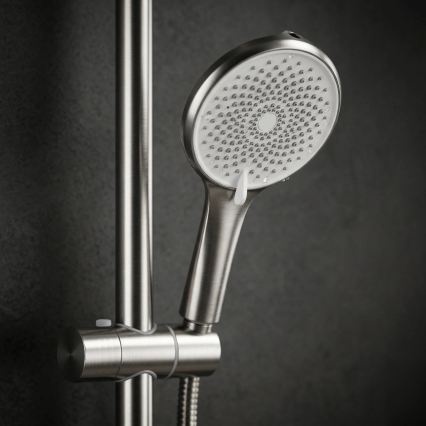 REA-P9498 - Duschset med RIVO-blandare i borstat stål
