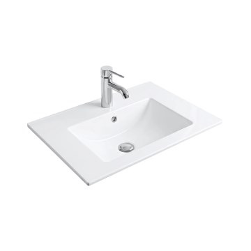 REA-U0040 - Infällt tvättställ DAFNE 46,5x76 cm keramik/blank vit