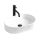 REA-U0603 - Tvättställ för bänkskiva VANDA 31x49 cm keramik/glansvit