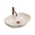 REA-U0619 - Handfat för bänkskiva PEARL 38x50,5 cm keramik/beige