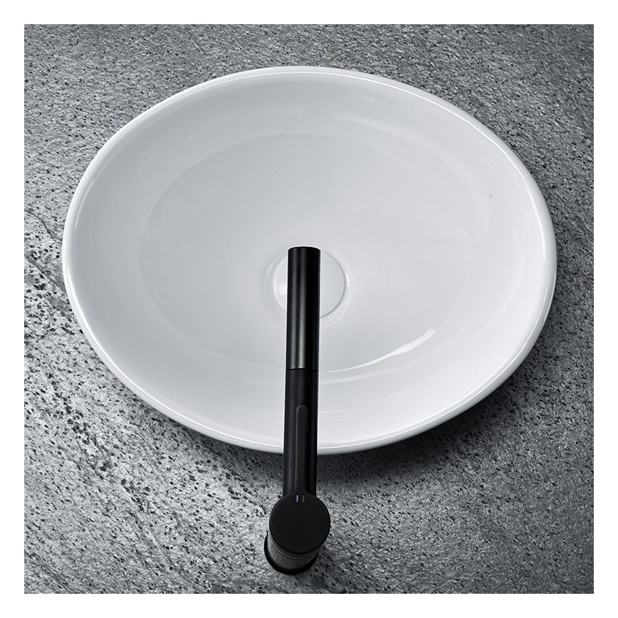 REA-U0623 - Handfat för bänkskiva SOFIA MINI 27x34 cm keramik/blank vit