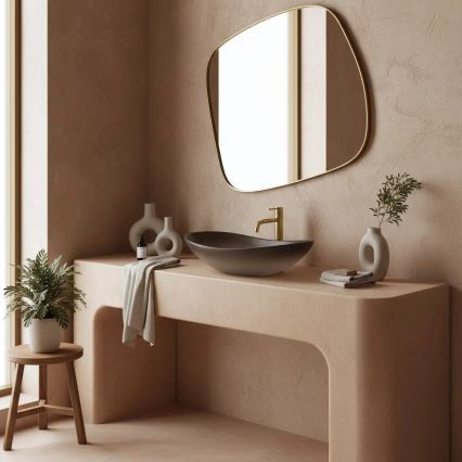 REA-U0626 - Tvättställ för bänkskiva ROYAL 36x62 cm keramik/brun