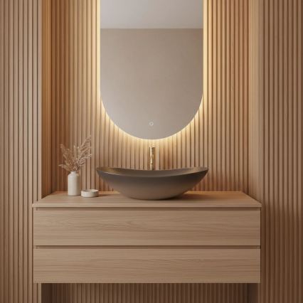REA-U0626 - Tvättställ för bänkskiva ROYAL 36x62 cm keramik/brun