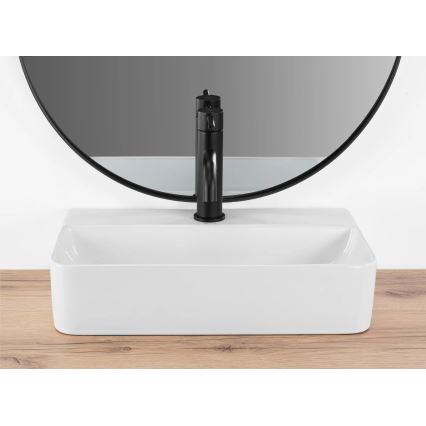 REA-U0630 - Tvättställ för bänkskiva/väggmonterat NAOMI 28,5x45,5 cm keramik/vit