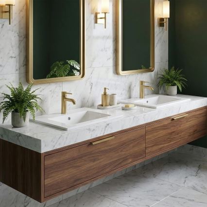 REA-U0786 - Infällt tvättställ DAFNE 47x62 cm keramik/blank vit