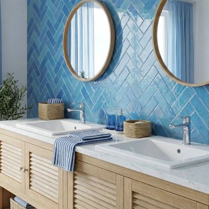 REA-U0786 - Infällt tvättställ DAFNE 47x62 cm keramik/blank vit