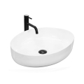 REA-U1223 - Handfat för bänkskiva QUEEN, 41,5 x 55 cm, keramik, blank vit