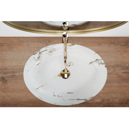REA-U1232 - Tvättställ för bänkskiva QUEEN 41,5x55 cm keramik/stensimitation