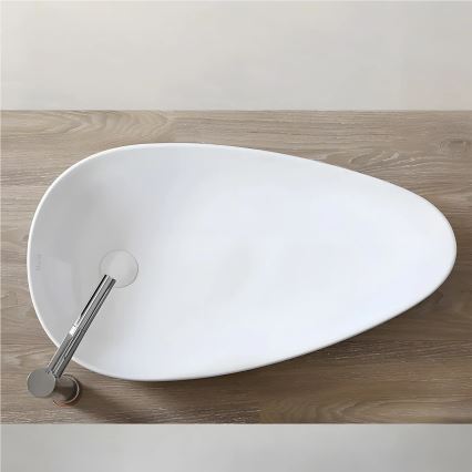 REA-U1500 - Tvättställ för bänkskiva GRETA 42,5x77 cm keramik/blank vit