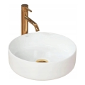 REA-U18918 - Handfat för bänkskiva SAMI Ø 36 cm, keramik/blank vit
