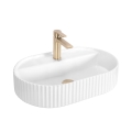 REA-U4002 - Tvättställ för bänkskiva MARCELA 37x60 cm keramik/blank vit
