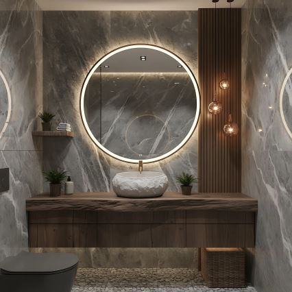 REA-U4332 - Tvättställ för bänkskiva MIKA 38x50 cm beige/grå/stenimitation