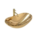 REA-U4545 - Tvättställ för bänkskiva ROYAL 36x60,5 cm keramik/guld