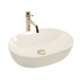 REA-U4591 - Tvättställ för bänkskiva LISA 35x49 cm keramik/blank krämfärgad