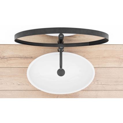 REA-U4603 - PAMELA tvättställ för bänkskiva 33x53 cm, keramik/högblank vit