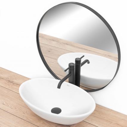 REA-U4603 - PAMELA tvättställ för bänkskiva 33x53 cm, keramik/högblank vit