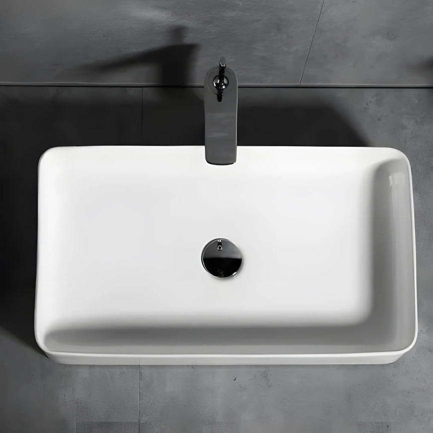 REA-U4800 - Tvättställ för bänkskiva DENIS 35x61,5 cm keramik/blank vit