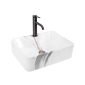 REA-U5052 - Tvättställ för bänkskiva KELLY 38x49 cm keramik/vit/marmordekor