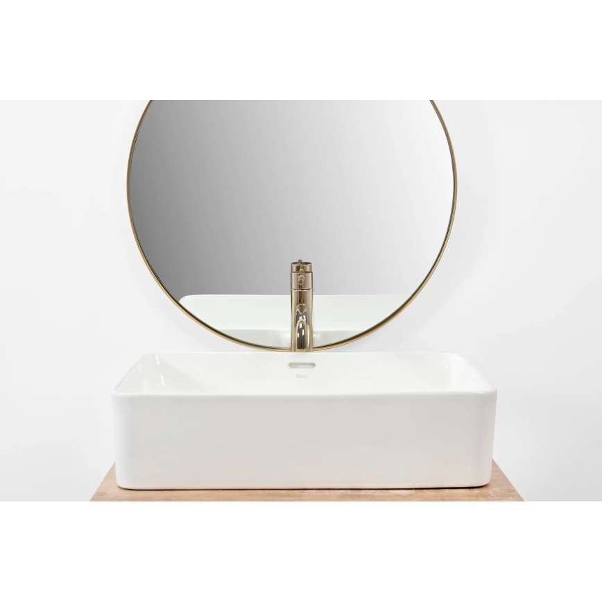 REA-U5055 - Tvättställ för bänkskiva BERTA 35,5x56 cm keramik/glansvit
