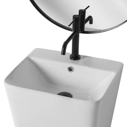 REA-U5637 - Fristående handfat ARIS 37,5x44 cm keramik/blank vit