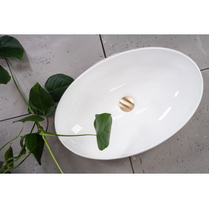REA-U5660 - Tvättställ för bänkskiva MAYA 39x60 cm keramik/glansvit