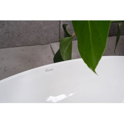 REA-U5660 - Tvättställ för bänkskiva MAYA 39x60 cm keramik/glansvit