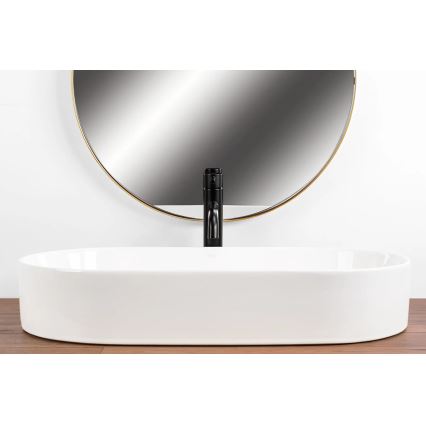 REA-U5801 - Tvättställ för bänkskiva NADIA 38,5x71 cm keramik/blank vit