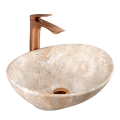 REA-U6361 - Påliggande tvättställ SOFIA 34,5 x 41 cm, keramik/beige, stensimitation
