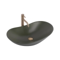 REA-U6372 - Tvättställ för bänkskiva ROYAL 35,5x61,5 cm keramik/olivgrön