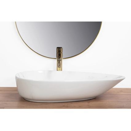 REA-U6501 - Tvättställ för bänkskiva GRETA 40x65,5 cm keramik/stenimitation