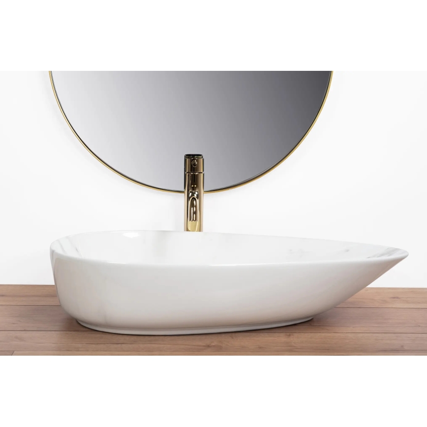 REA-U6501 - Tvättställ för bänkskiva GRETA 40x65,5 cm keramik/stenimitation