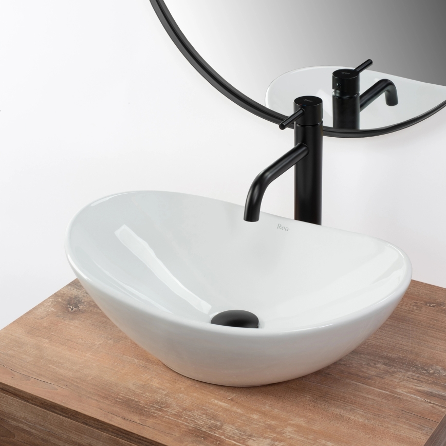 REA-U6507 - Bänkmonterat handfat ROYAL MINI 30x47 cm keramik/vit
