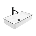 REA-U6513 - Tvättställ för bänkskiva DENIS 35x61,5 cm keramik/vit/svart